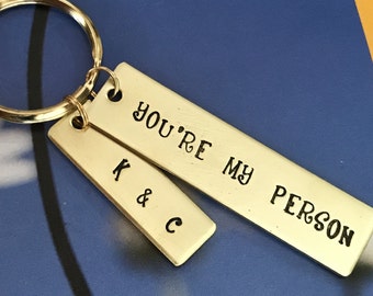 Custom Boyfriend gift for Girlfriend Gift Idea Couples Keychain Boyfriend key ring Boyfriend keychain gift Gift for him my person Key chain