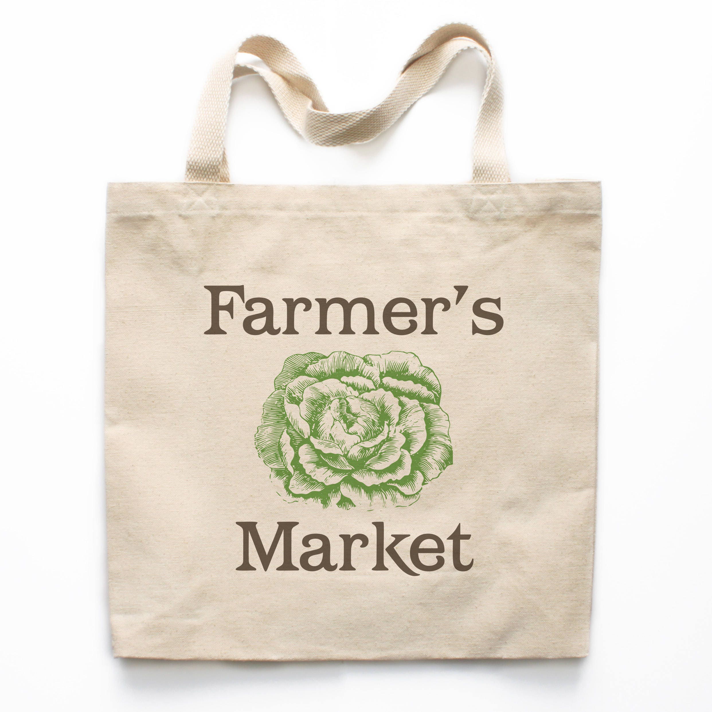 Farmers Market Tote Bag Farm Fresh Lettuce Tote Bag Farm