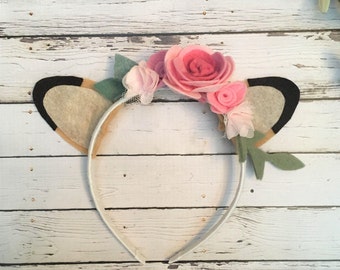 Woodland Headband, Deer Headband, woodland baby shower, Deer Ears, Woodland Flower Crown, Boho Headband, Fawn Headband, Woodland Birthday