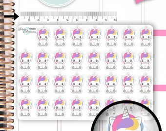 Kawaii Unicorn Stickers Unicorn Planner Stickers Planner Stickers Kawaii Stickers Erin Condren Decorative Stickers Live Planner NR1384