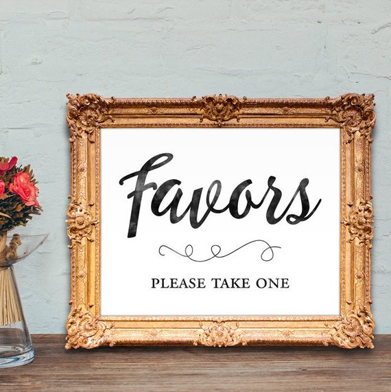 Please Take One Printable Sign for Weddings