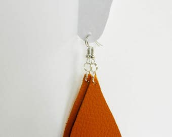 Leather earrings-Boho jewelry-long earrings-tough earrings