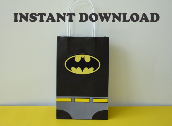 Batman Party Favor Bags/ Birthday Party by CreativePartyStudio