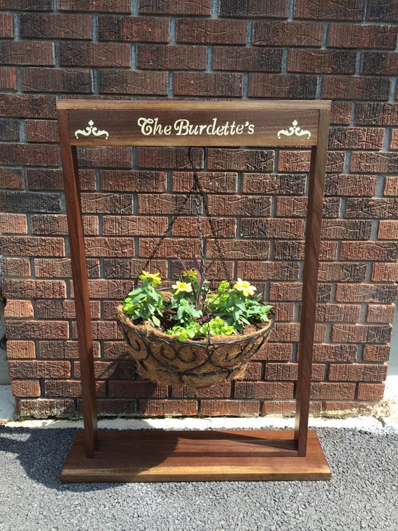 Custom Hand Made Hanging Basket Plant Stand by JLBWoodworks