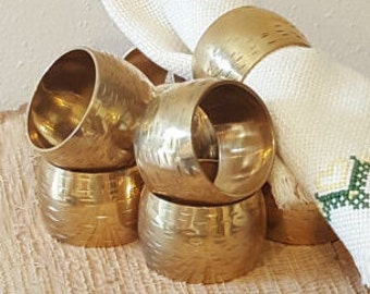 Brass Metal Napkin Rings Brass Set of 8 Napkin Rings Made in India
