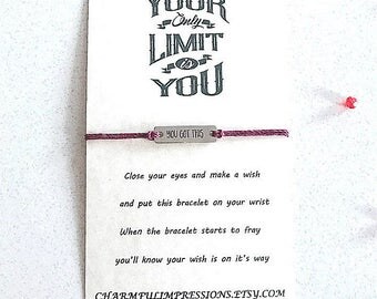 Limitless WishBracelet Fitness Bracelet Wish Bracelet Gift Fitness Gift Motivational Wish Bracelet Encouragement Gift Strength Bracelet