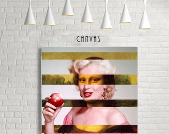 Leonardo's Mona Lisa & Marylin Monroe - Original Collage Artwork available in Poster and Canvas.