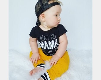 Baby leggings - Toddler Leggings - Baby jeggings - Baby Clothes - mustard stripes