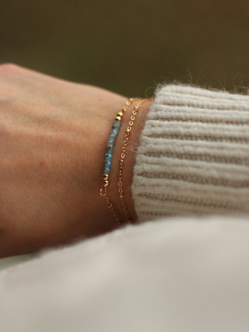 Dainty Bracelet Set Frienship Bracelets Birthstone Bracelet