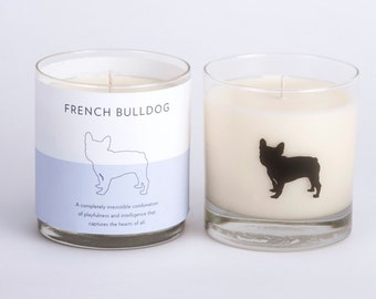 French Bulldog Soy Candle Soy Candle French Bulldog Candle Hostess Gift Frenchie Dog Candle Pet Loss The Original Scripted Fragrance Candle