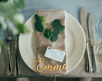 Place Name.Wooden Wedding Place Setting.Wedding Place Cards.Wooden Wedding Place Name
