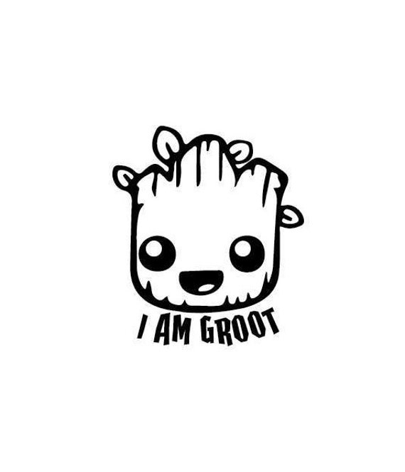 Download i am groot car decal