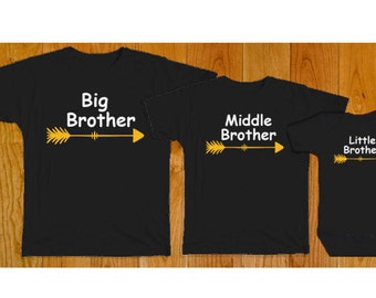 Middle Brother Shirt Sibling Shirts Big Middle Little
