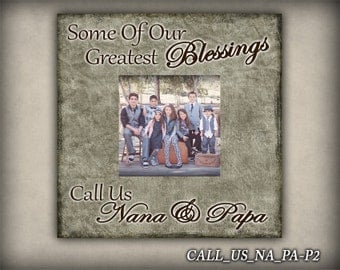 CALL_US_NA_PA: Gift For Nana, Gift For Papa, Photo Frame, Picture Frame, Gift For Grandparents, Christmas Gift, Custom Photo Frame