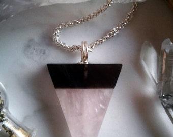 rose quartz and black obsidian jewelry