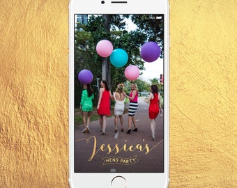 Hens Party Snaphat Geofilter - Custom Name for Free - 24 Hour Turnaround - Hens Night Bachelorette Filter Australian Hen Gift Surprise