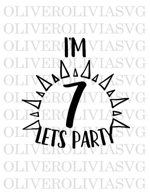 Download 7th Birthday Svg Cutting File seven svg Bday Cutting File