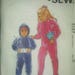 Kids Onesie Pyjamas, with or without hood and feet, for knits only - Size 4-6-8-10 - Kniw Sew 2127