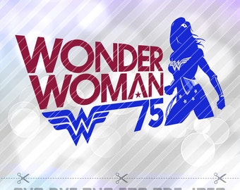 Wonder Woman SVG DXF Eps Layered Vector Cut Files Cricut Designs Silhouette Cameo Superhero Party Decoration Vinyl Tshirt Decal Scrapbooking