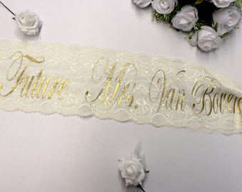 Future Mrs Sash - Bachelorette Sash - Completely Customizable Bridal Sash - Bride Sash - Bride Gift - Bachelorette Party