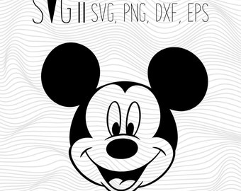 Mickey Mouse Svg File, Mickey Mouse Svg For Silhouette, Svg For Cricut, Animal Vinyl Decal, Animal Monogram Svg, Animal Clipart Files