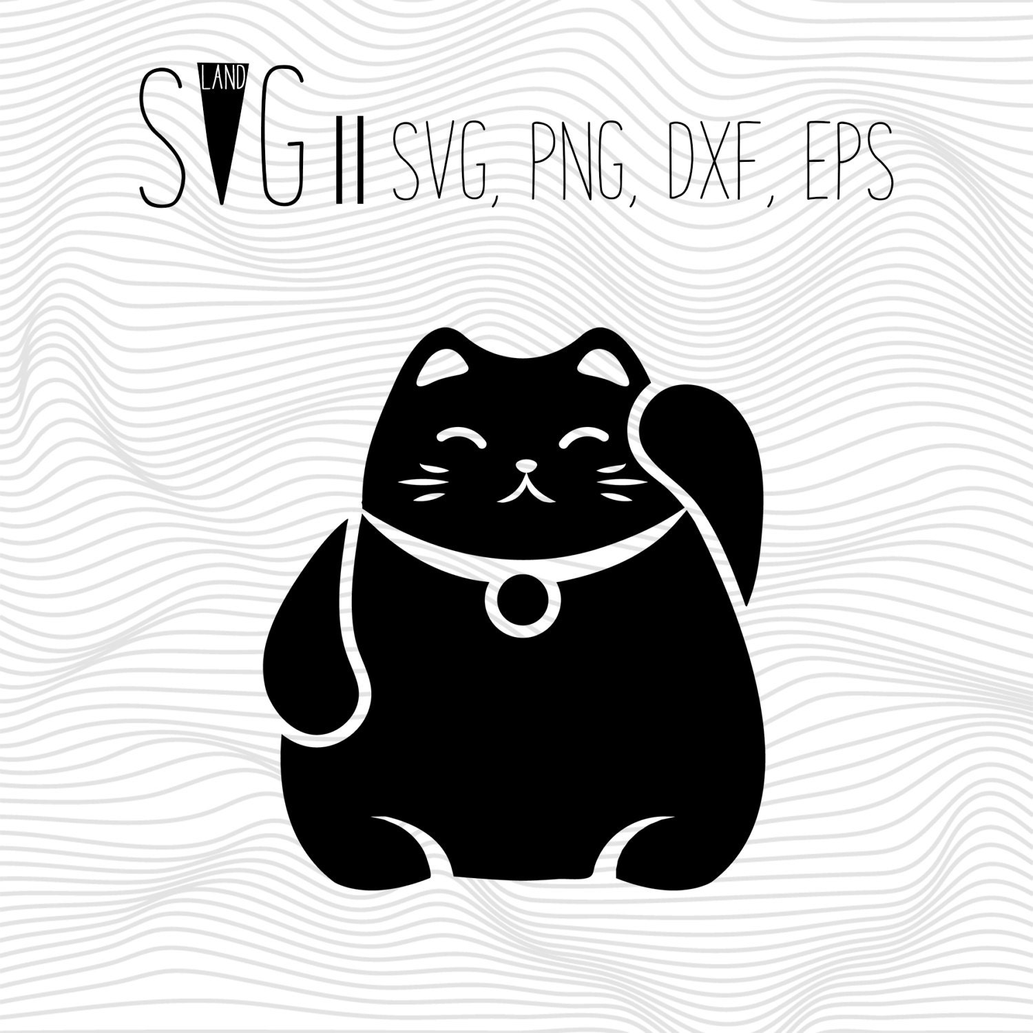 Lucky Cat Svg Files Animal Silhouette Svg For Silhouette
