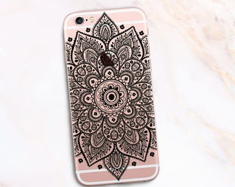 Boho Mandala Case iPhone Se, Case iPhone 6s, Case iPhone 7 Plus Case iPhone 6 + iPhone 5s Case iPhone 5c Mandala Case Nice Case 6