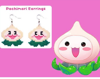 Pachimari Earrings|overwatch Earrings|overwatch keychain accessories,8bit jewelry,geeky pixel earrings, perler hama earrings,geeky jewelry