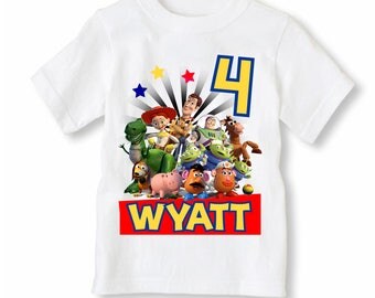Toy Story Shirt Personalized With Name and Age - Toy Story Birthday Shirt