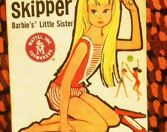 Skipper, Barbie's Little Sister 1963 "Junior Edition Styles" Mini Advertising Booklet Vintage Paper Ephemera Barbie and Friends Mattel Dolls