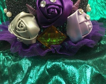 Ursula Inspired Lace Crown, photo prop, Disney Princess crown, cake topper, birthday, Sea Witch, The Little Mermaid, photo booth