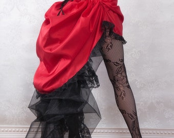 Lady in Red Steampunk Skirt or Costume - Ready to Ship