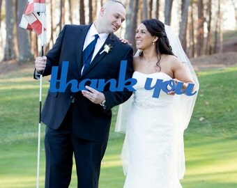 Wedding Thank You Sign for Photos, DIY Thank You Cards Photo Prop Wooden Words for Photography & Decor(Item - TYU100)
