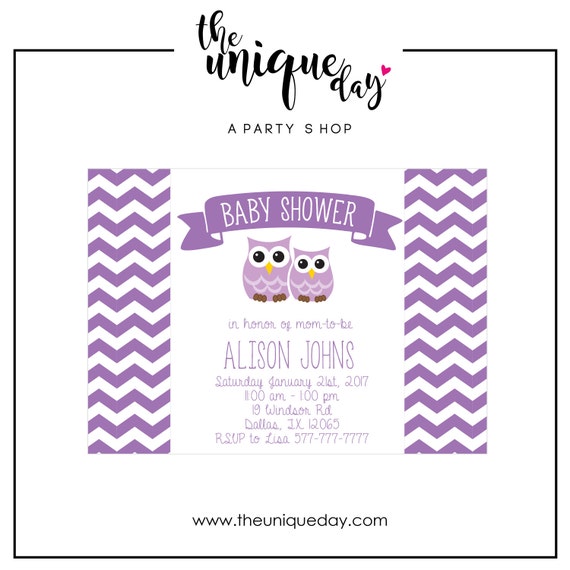 Girl Owl Baby Shower Invitation, Owl Baby Shower / Baby Girl Shower / Pink Owl / PRINTABLE OR PRINTED Il_570xn