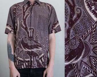 Indonesian batik shirt - L