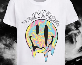 Where is my mind? Grunge smiley face unisex tshirt