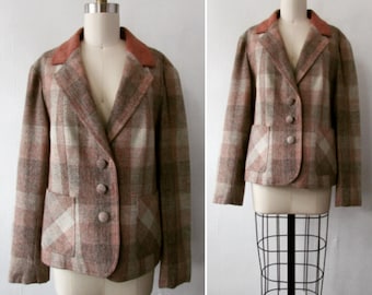 Lilli Ann Blazer |1970s Lilli Ann Suit Blazer | vintage 80s Lilli Ann Blazer | vintage suit blazer| large | The Lilli Ann Plaid Blazer
