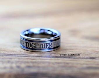 8mm tungsten ring doctor who inspired silver high polish pipe cut with double deep - Dr Who Wedding Ring 8mm tungsten ring doctor who inspired silver high polish pipe cut with double deep - Dr Who Wedding Ring
