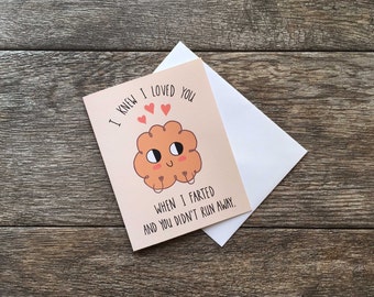 Funny Valentine Card - I love you and your farts greeting card *UPDATED*