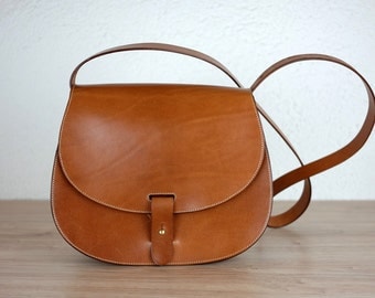 Leather purse crossbody Leonorus, handmade leather bag, Brown handbag, shoulder bag, Saddle bag purse, Leather satchel, Vintage leather bag