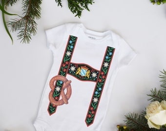 Oktoberfest Inspired Lederhosen Bodysuit