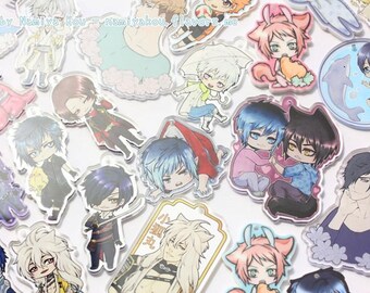 Manga CHARMS Set Offer, Anime Keychains, Yaoi Manga Phone Charm, Kawaii Catboys, DMMd, Haikyuu, Yuri on Ice, Final Fantasy, Touken Ranbu