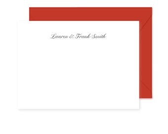 Boxed Set of / Classic / Professional / Note Set / Wedding / Thank You /Modern Personalized Stationery / Set of 10 Notes /Refined Script
