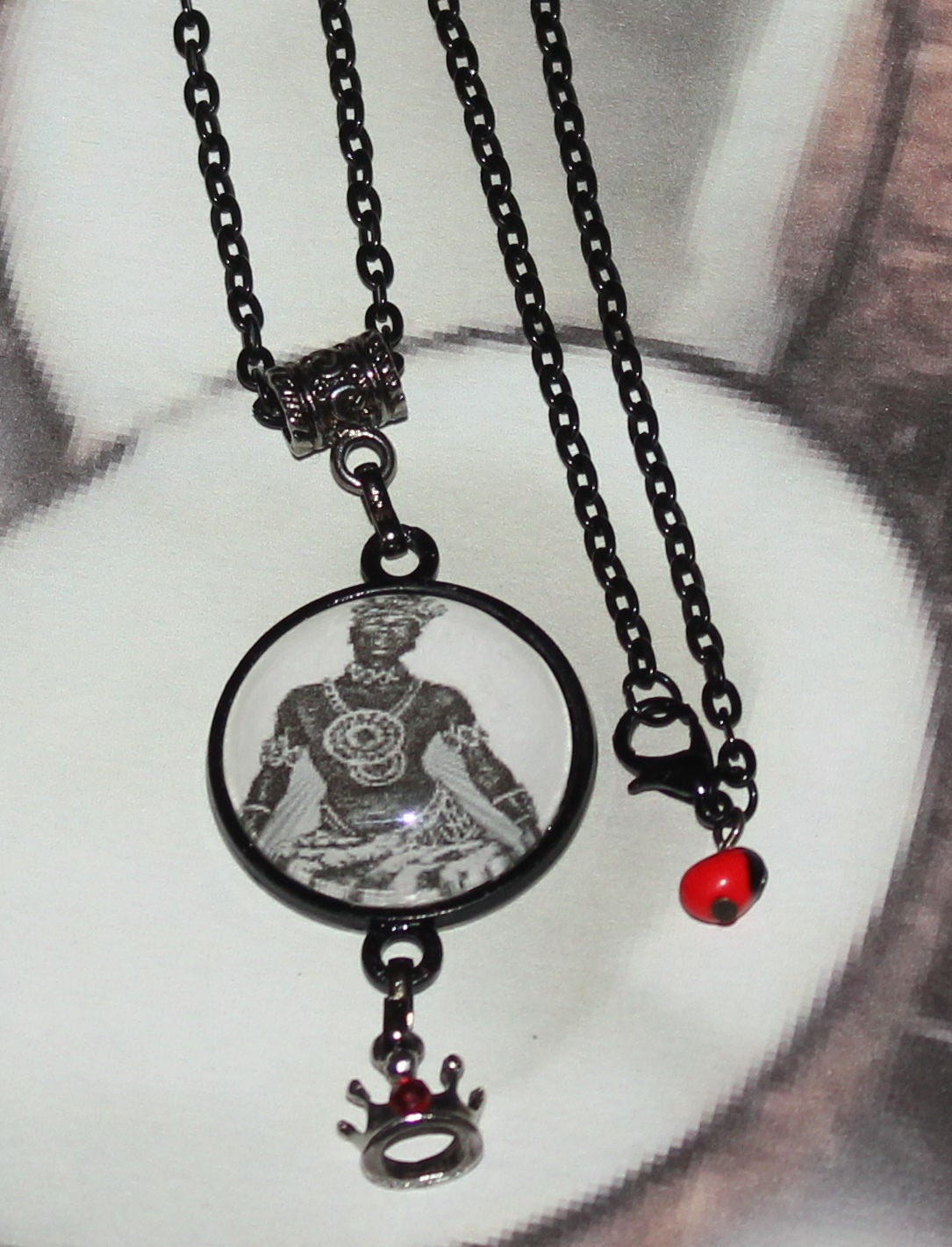 Chango Shango Orisha Photo Pendant Necklace