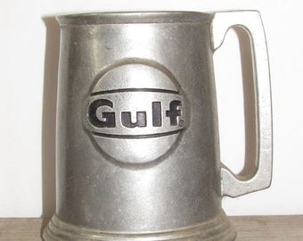 Vintage Pewter Mug, Gulf Oil Collectible Mug, Philadelphia Mug, Operation Sparkle 1981, Memorabilia, Philly Mug