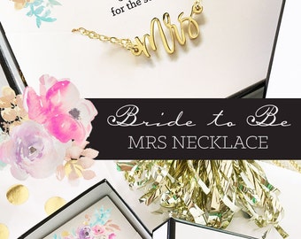 Future Mrs Necklace Bride Gift Future Mrs Gift for Bride Bridal Shower Gift Ideas Unique Engagement Gifts for Best Friend (EB3151MRS)