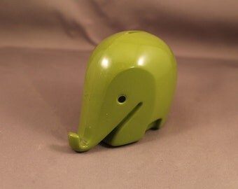 Money Box Elephant Drumbo Olive Green 70s Design Classic by Luigi Colani Small Version Old Series from Dresdner Bank 9 cm x 7 cm