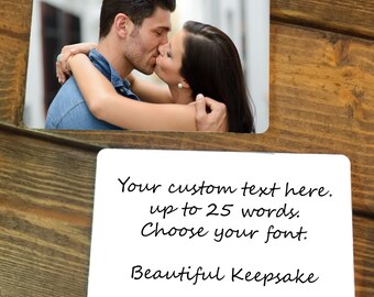 Valentine's Day Gift for him, Personalized Wallet Card, Wallet Insert, Wallet Insert card, photo wallet insert card, gift for boyfriend