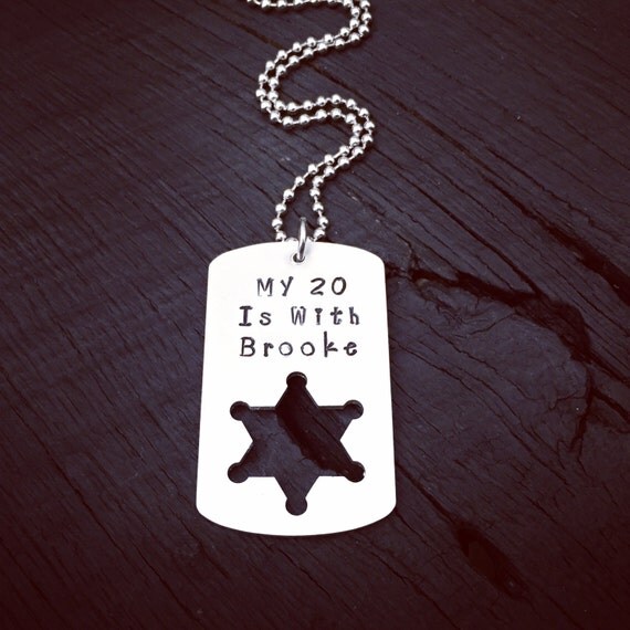 Sheriff's Dog Tag Necklace OR Key Chain Law Enforcement