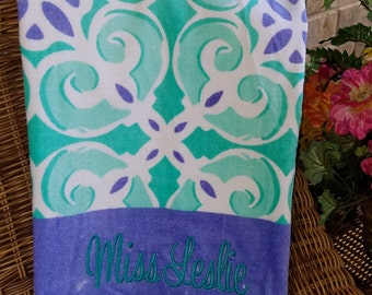 Monogrammed Beach Towel ----- NEW FOR SPRING------Special Buy---Great Price!!